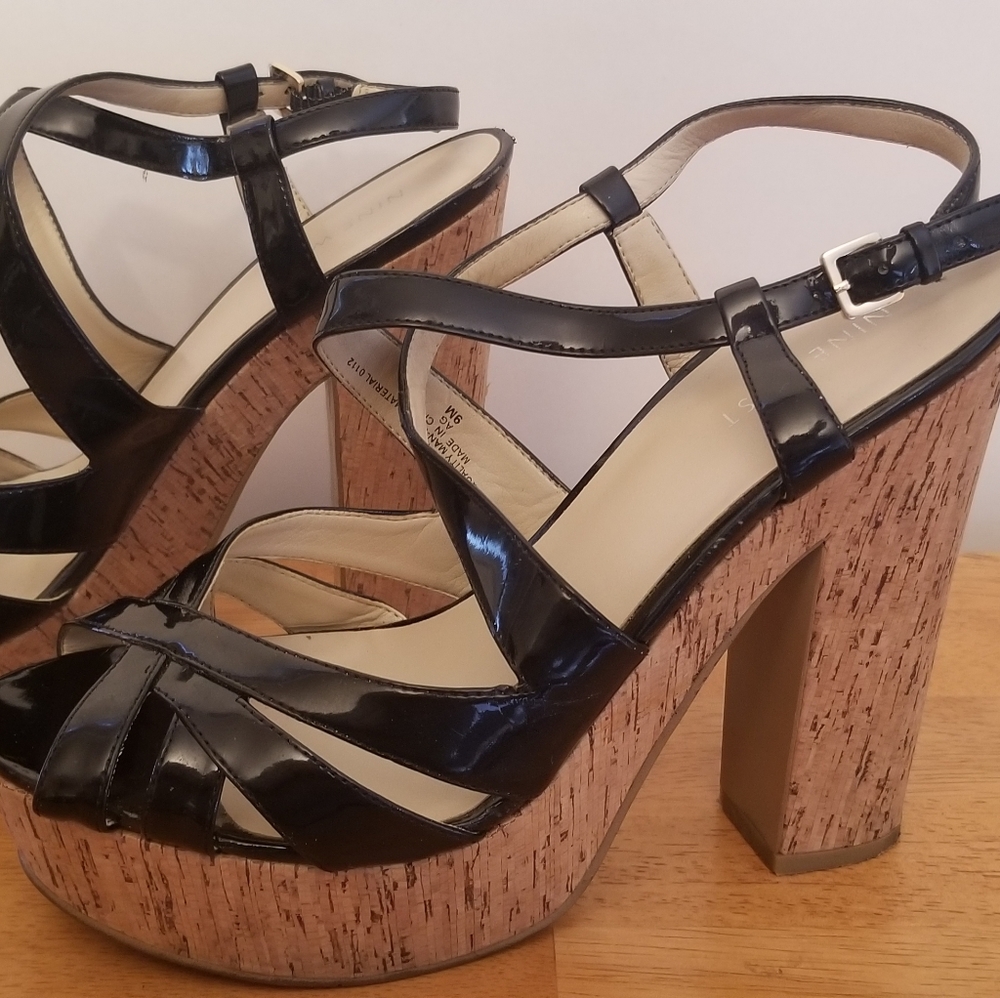 Woman's Nine West Sandals Black Size 9 - Picture 6 of 8